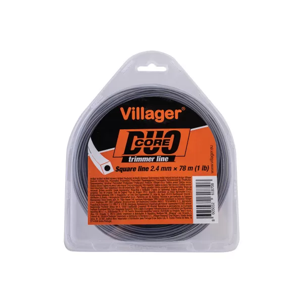 Fir patrat nailon pt trimmer 2.4MM X 15M - DUO CORE - VILLAGER 