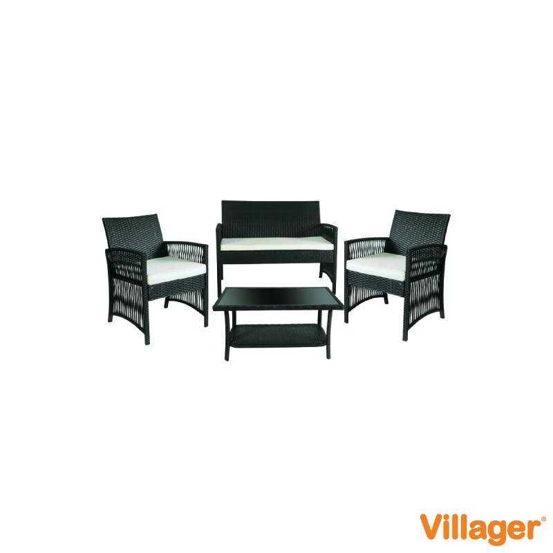 SET Mobilier gradina- MALAGA - Negru 