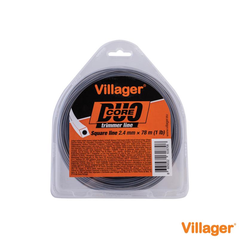 Fir patrat nailon pt trimmer 2.4MM X 15M - DUO CORE - VILLAGER 