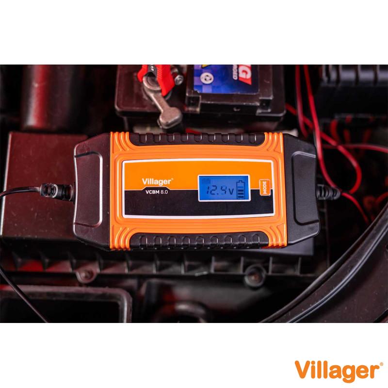 Redresor/incarcator acumulator cu microprocesor Villager VCBM 8.0 